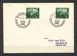 1940 Third Reich cover with special postmark Weisbaden