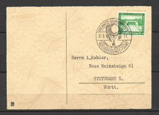 1937 Third Reich postcard with special postmark Sportforum Chemnitz
