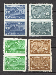 1943 USSR Vitus Bering Pairs (Full Set, MNH)