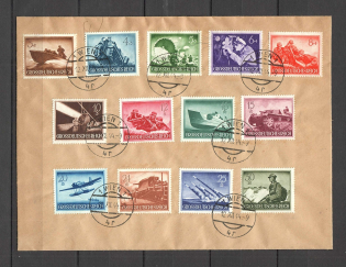 1944 Third Reich cover cover with full set wehrmacht day stamps