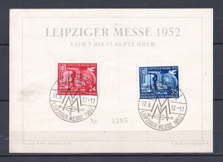 1952 Germany Democratic Republic special FDC card with special postmark Leipzig fair