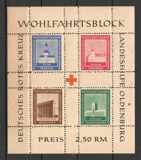 1948 Germany Oldenburg Local Issue Block (Perf, Unlisted)