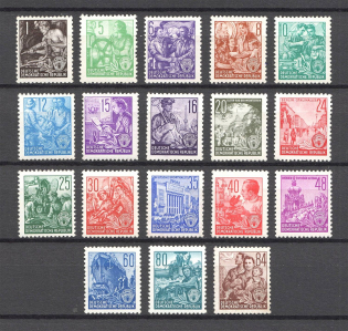 1953 German Democratic Republic GDR (CV $180, Full Set, MNH/MH)