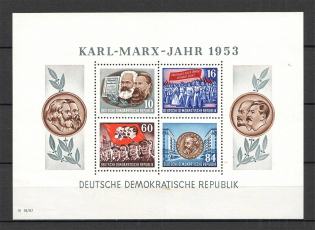 1953 German Democratic Republic GDR Block (CV $90, Perf, MNH)