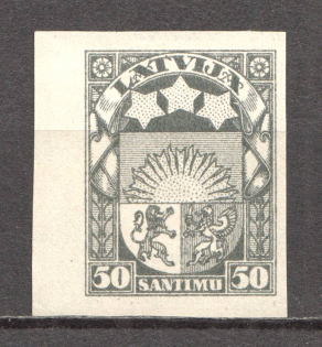 1923-25 Latvia 50 S (Probe, Proof, MNH)