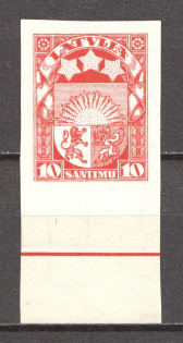 1927-33 Latvia 10 S (Probe, Proof, MNH)