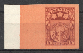 1927-33 Latvia 15 S (Probe, Proof, MNH)