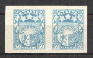 1927-33 Latvia Pair 30 S (Probe, Proof, MNH)