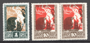 1919-20 Latvia Displaced Background (MH/MNH)