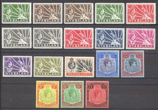 1938-44 Nyasaland British Empire CV 190 GBP (Full Set)