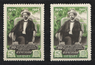 1954 USSR Chechov (Shifted Black Color, Full Set, MNH)