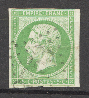 1853-61 France 5 C (CV $120, Canceled)