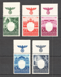 1943 General Government (Eagle on the Field, Full Set, MNH)