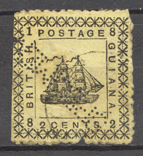 1882 British Guiana Specimen CV $60 (Cancelled)