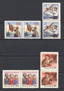 1958 USSR International Day for the Protection of Children Pairs (Full Set, MNH)