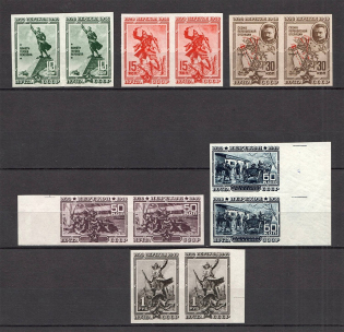 1940 USSR 20th Anniversary of Fall of Perekop Pairs (Imperf, Full Set, MNH)