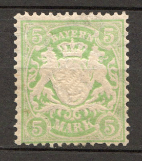 1900-11 Bavaria Germany 5 M (CV $250)