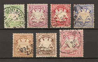 1881 Bavaria Germany (CV $20, Full Set, Canceled)
