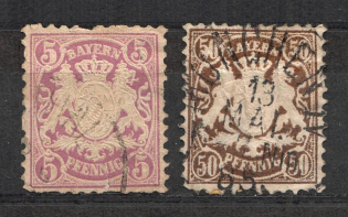 1878 Bavaria Germany (Full Set, CV $80, Canceled)
