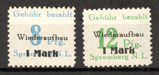 1946 Spremberg Germany Local Post (Perf, Color Error, Not in Catalog, Full Set, MNH)