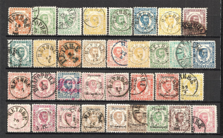 1874-93 Montenegro Collection of Readable Cancellations