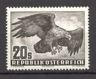 1952 Austria Airmail (White Gum, CV $10, Full Set, MNH)