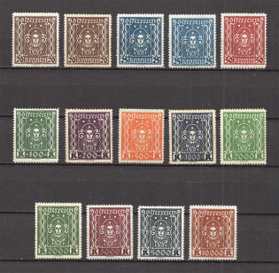 1922-24 Austria (CV $110, Full Set, MNH/MH)