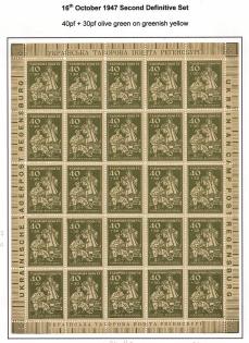 1947 Regensburg Displaced Persons DP Camp Ukraine Block Sheet `40` (MNH)