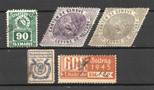 Europe Revenue Stamps Group of Stamps (Canceled)