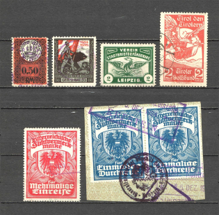 Europe Revenue Stamps Group of Stamps (Canceled)