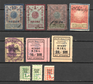 Europe Revenue Stamps Group of Stamps (Canceled)