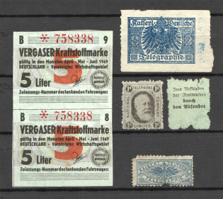 World Telegraph Revenue Stams Group of Stamps