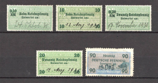 1930-49 Germany Fiscal Tax Revenue Stamps (Canceled)