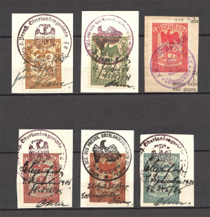 Prussia Germany Revenue Stamps (Canceled)
