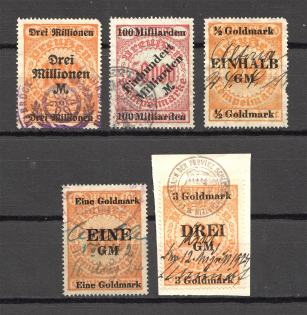 Prussia Germany Revenue Stamps (Canceled)