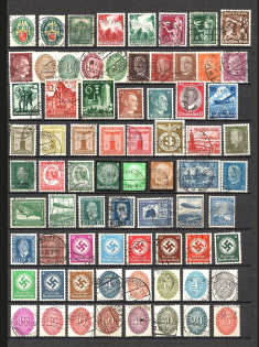Germany Third Reich Group of Stamps (2 Scans, Canceled)