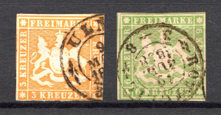 1857 Wurttemberg Germany (CV $120, Canceled)