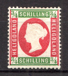 1873 Heligoland Germany 3/4 Sh (Old Forgery)