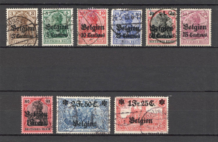 1914-18 Belgium Germany Occupation (CV $60, Full Set, Canceled)