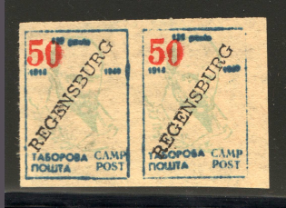 Regensburg Taras Shevchenko DP Camp Ukraine Pair `50` (Probe, Proof, MNH)