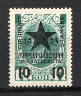 1923 10k/14k Philatelist Correspondence For Hunger Starved (Mi. II, CV $650)