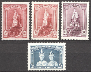 1937-49 Australia British Empire Perf. 13.5 CV 140 GBP