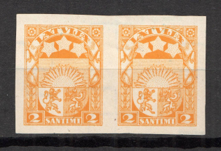 1923-25 Latvia Pair 2 S (Probe, Proof, MNH)
