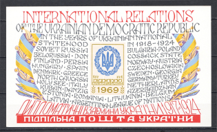 1969, International Relations Underground Post Block (MNH)