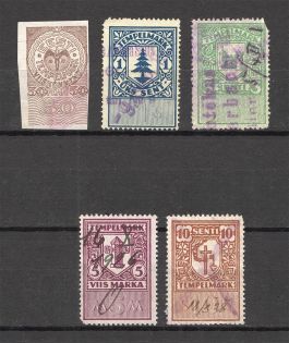 Estonia Baltic Fiscal Revenue Stamps (Canceled)