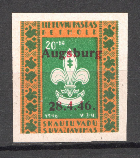 1946 Lithuania Baltic Scouts States Dispaced Persons Camp Ausburg (Signed)