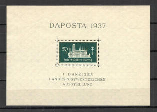 1937 Germany Danzig Gdansk Block (CV $20, MNH)