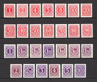 1949-57 Austria (CV $40, Full Set, MNH/MH)