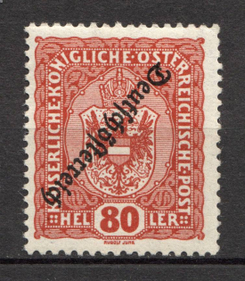 1918-19 Austria (Inverted Overprint, Signed)