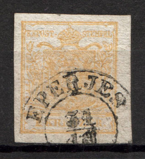 1850-54 Austria 1 Kr (Two Sides Print, Print Error, CV $100, Canceled)